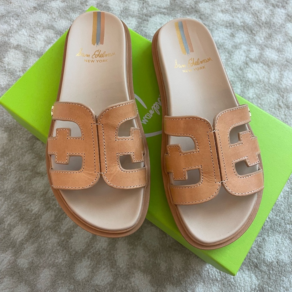 Sam Edelman Tan Slide Sandals